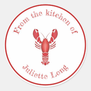 Sticker Rond De la cuisine homard Bake Potluck Nourriture