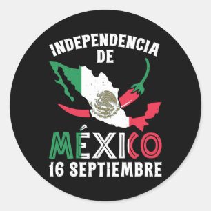 Sticker Rond De Mexico 16 Septembre Indépendance mexicaine 1