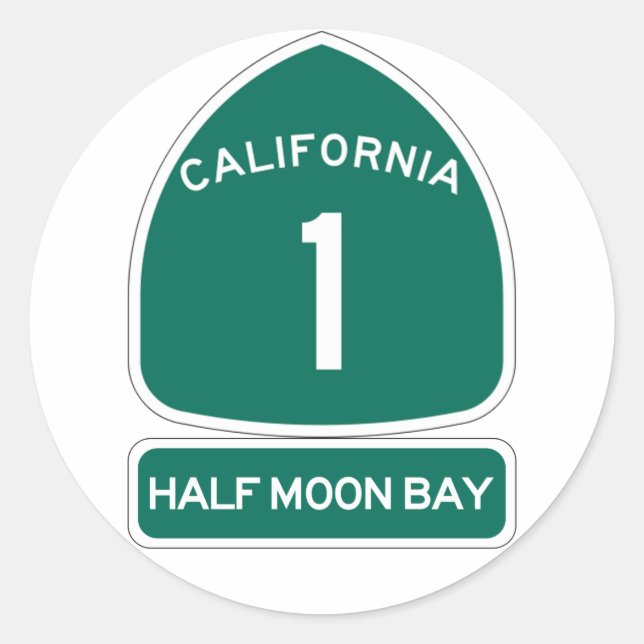 STICKER ROND DE MOITIÉ MOON BAY CA1 SIGNE D'AUTORO (Devant)
