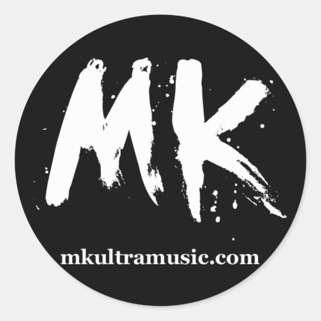 Sticker rond de musique MKULTRA #2 (Devant)