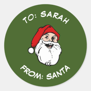 Sticker Rond De Père Noël