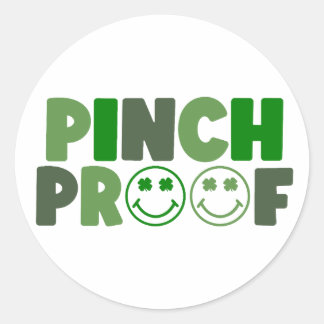 Sticker Rond 🍀 de preuve de pinch 💚
