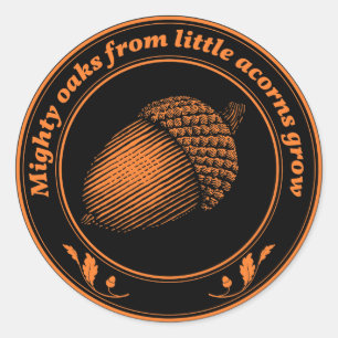 Sticker Rond De puissants chênes de petites glaces poussent