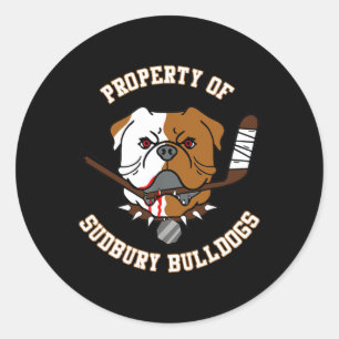 Sticker Rond De Sudbury Bulldog