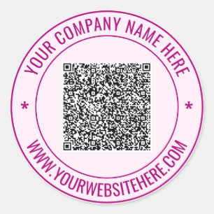 Sticker rond de texte QR Code personnalisé Choisir