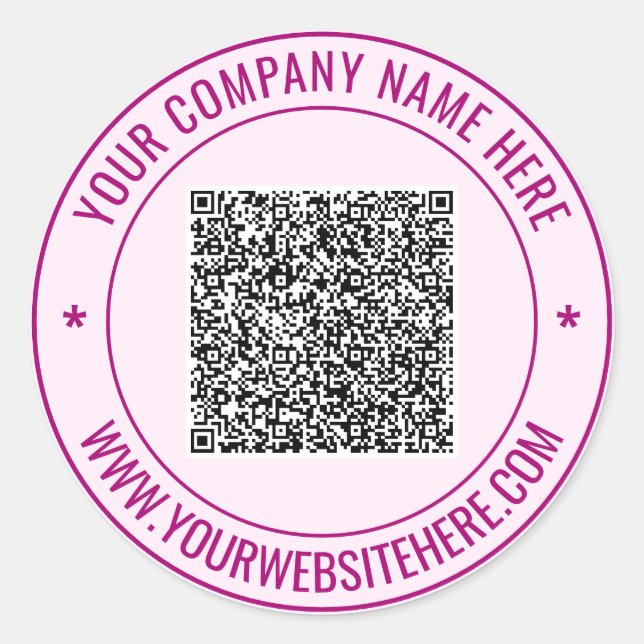 Sticker rond de texte QR Code personnalisé Choisir (Devant)