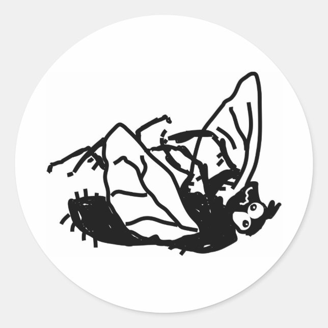Sticker Rond Dead Fly (Devant)