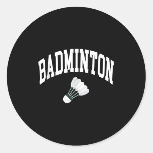 Sticker Rond Débardeur graphique joueur de badminton 