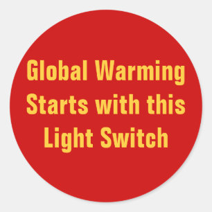 Sticker Rond Débuts de réchauffement climatique avec cet