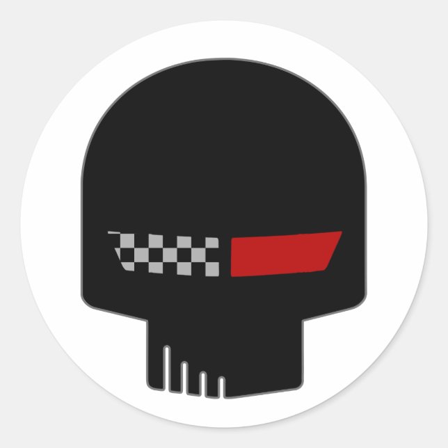 Sticker Rond Décal JAKE Corvette C4 3 pouces (Devant)