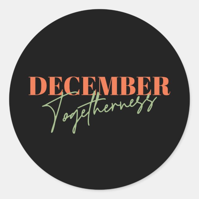 Sticker Rond Décembre Ensemble : Célébration de la saison (Devant)