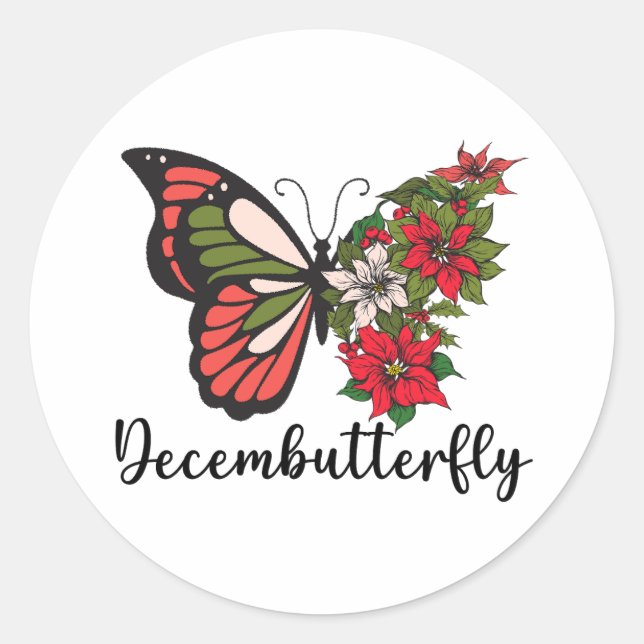 Sticker Rond Decembutterfly (Devant)
