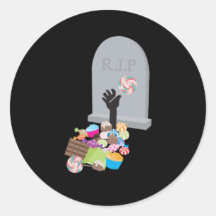 Sticker Rond Décès par Candy Halloween Design