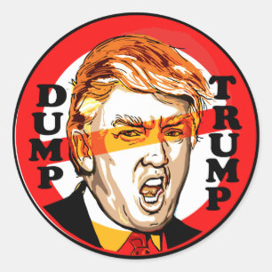 Sticker Rond Décharge Donald Trump 2016