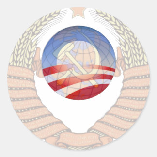 Sticker Rond Déclaration anti-socialisme Krem & Logos Obama