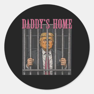 Sticker Rond Déclaration humoristique du leader emprisonné Papa