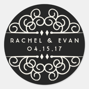 Sticker Rond Déco Flourdir Mariage personnalisé