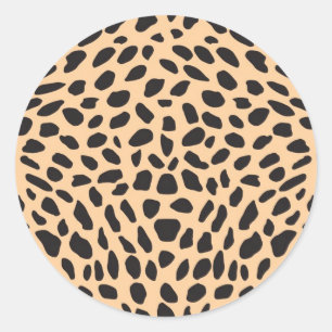 Sticker Rond Décor de guépard à peau
