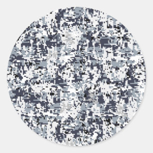 Sticker Rond Décor de style urbain Camouflage numérique