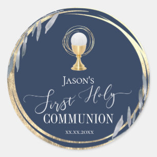 Sticker Rond Décor élégant Première communion