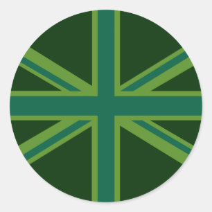 Sticker Rond Décor turquoise vert Royaume-Uni Union Jack