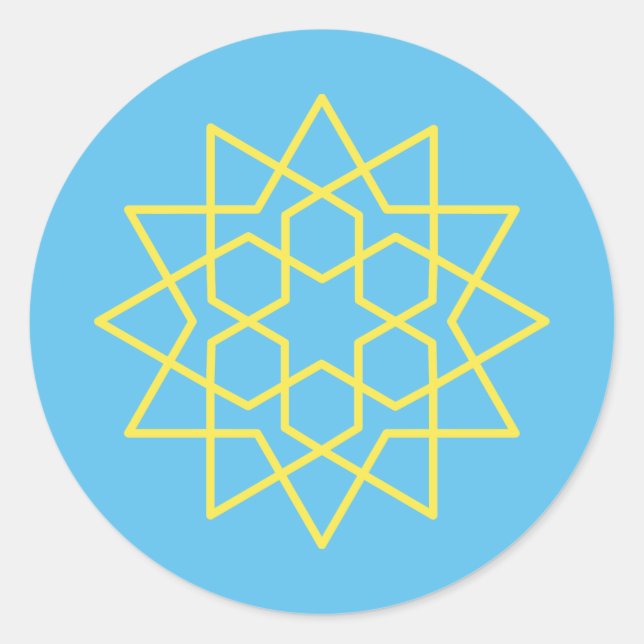 Sticker Rond Décoration islamique (Devant)