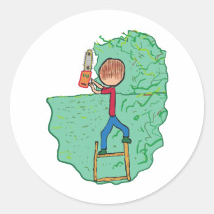 Sticker Rond Découpage de couverture