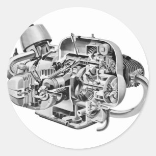 Sticker Rond Découpe en tête d'avion