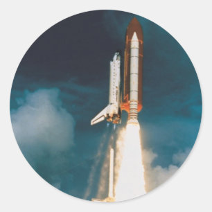 Sticker Rond Découverte de la navette spatiale