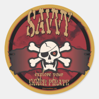 Sticker Rond Découvrez votre pirate intérieur