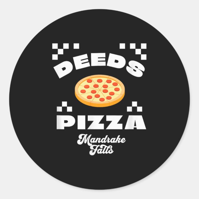 Sticker Rond Deeds Zza - Man Falls (Devant)