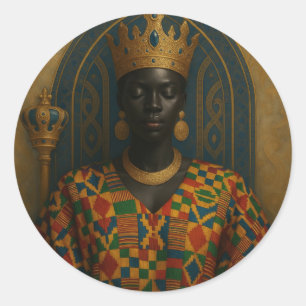 Sticker Rond Déesse Afro