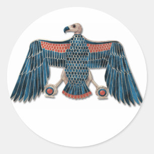 Sticker Rond Déesse égyptienne Nekhbet pectoral