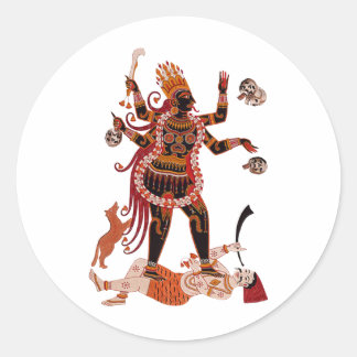 Sticker Rond Déesse Kali