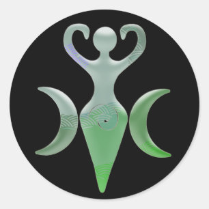 Sticker Rond Déesse triple