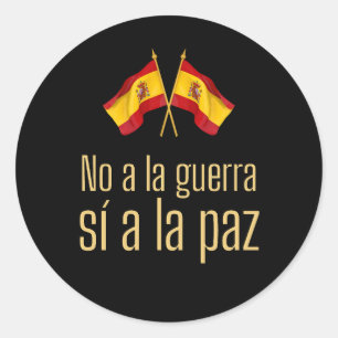 Sticker Rond Défendre la paix Espagne