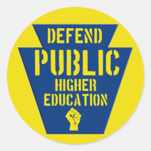 Sticker Rond Défendre l'éducation publique supérieure en PA