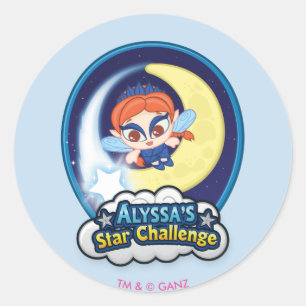 Sticker Rond Défi de l'étoile d'Alyssa