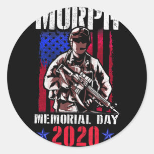 Sticker Rond Défi d'entraînement Murph 2023 jour du souvenir am