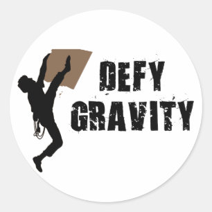 Sticker Rond Défier la gravité