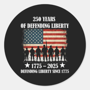 Sticker Rond Défilé militaire de l'armée patriotique américaine