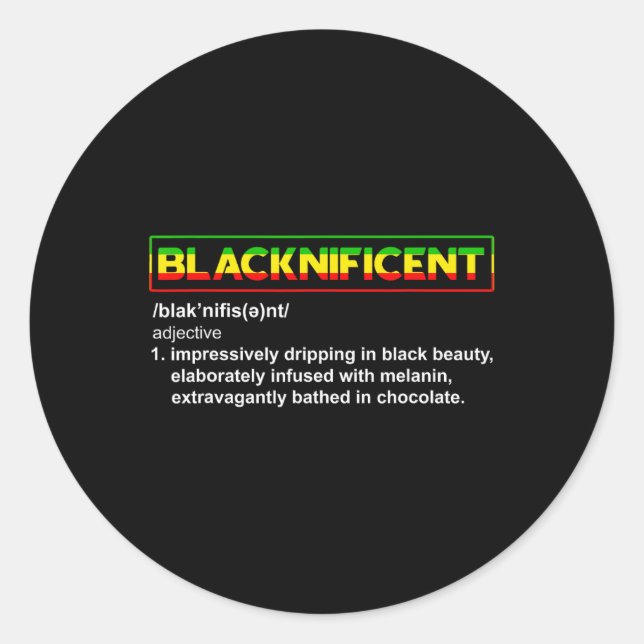 Sticker Rond Définition 19e Histoire noire Afrique (Devant)