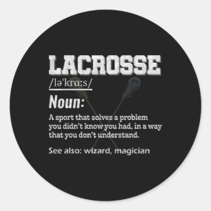 Sticker Rond Définition De Crosse Pour Sports Team Lax Player