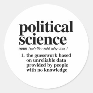 Sticker Rond Définition de la science politique