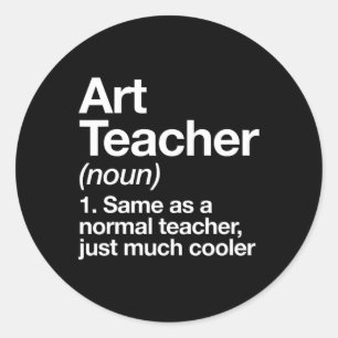 Sticker Rond Définition De L'Enseignant Drôle Retour À L'École 
