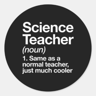 Sticker Rond Définition De L'Enseignant S'Amuser Retour À L'Éco