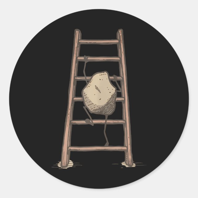 Sticker Rond Définition De L'Escalade Une Montée Rocheuse Sur L (Devant)
