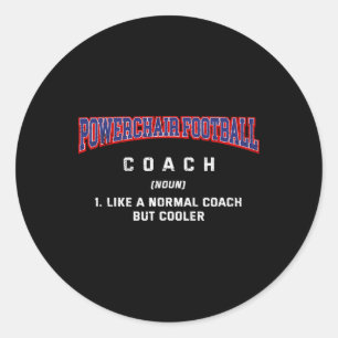Sticker Rond Définition d'entraîneur de Footbyll en fauteuil ro