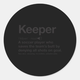 Sticker Rond Définition du gardien de but de football