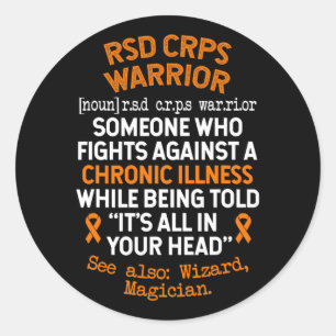 Sticker Rond Définition du guerrier CRPS